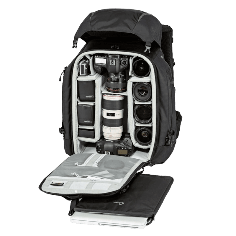 Batoh lowepro pro trekker 450 aw otvoreny
